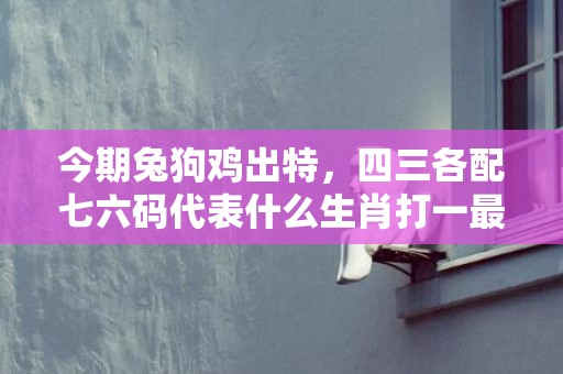 今期兔狗鸡出特，四三各配七六码代表什么生肖打一最佳数字生肖，成语释义解释落实