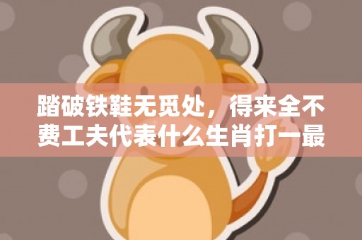 踏破铁鞋无觅处，得来全不费工夫代表什么生肖打一最佳数字生肖，成语释义解释落实