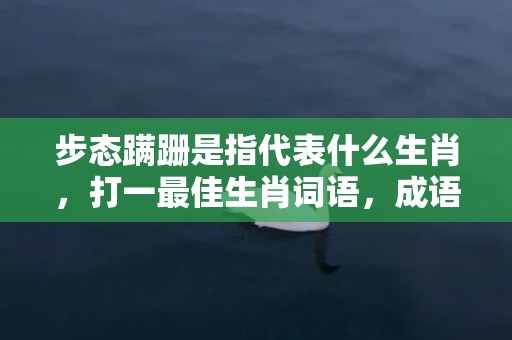 步态蹒跚是指代表什么生肖，打一最佳生肖词语，成语释义解释落实