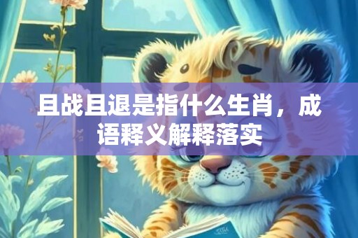 且战且退是指什么生肖，成语释义解释落实