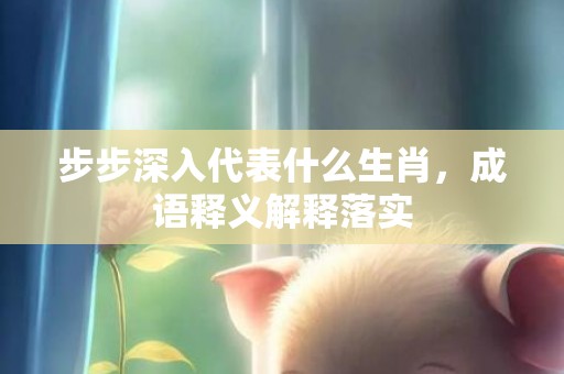步步深入代表什么生肖，成语释义解释落实