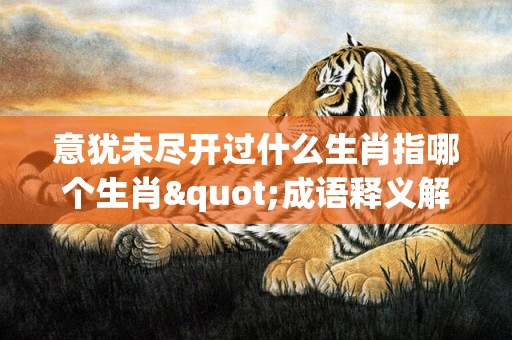 意犹未尽开过什么生肖指哪个生肖"成语释义解释落实“