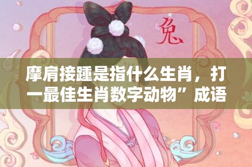 摩肩接踵是指什么生肖，打一最佳生肖数字动物”成语释义解释落实“