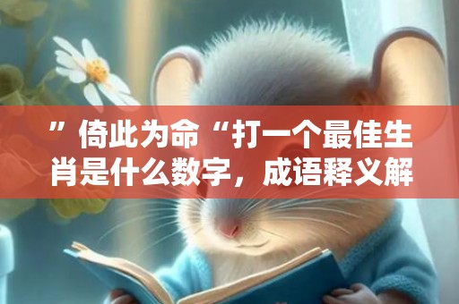 ”倚此为命“打一个最佳生肖是什么数字，成语释义解释落实