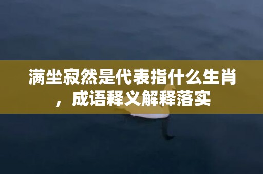满坐寂然是代表指什么生肖，成语释义解释落实