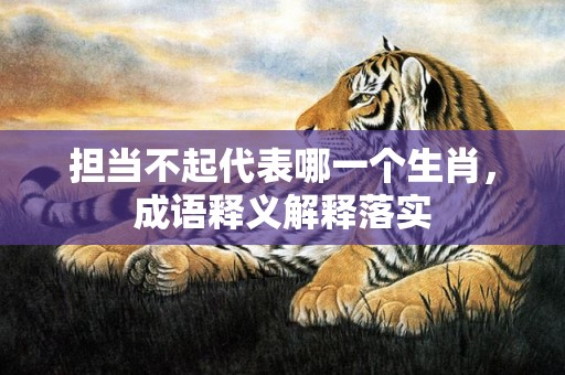 担当不起代表哪一个生肖，成语释义解释落实