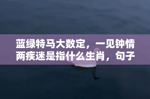 蓝绿特马大数定，一见钟情两疾迷是指什么生肖，句子最佳释义解释答