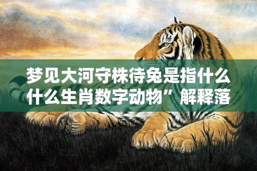 梦见大河守株待兔是指什么什么生肖数字动物”解释落实释义成语“
