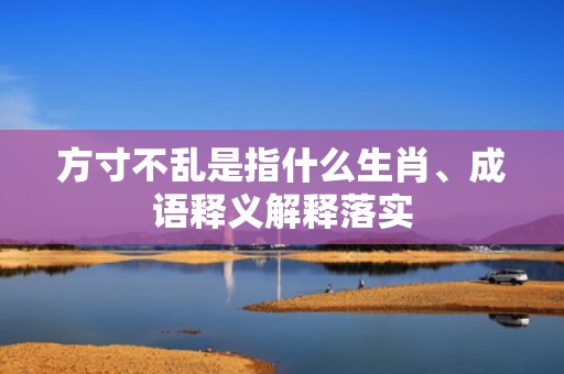 方寸不乱是指什么生肖、成语释义解释落实
