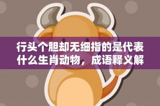 行头个胆却无细指的是代表什么生肖动物，成语释义解释落实