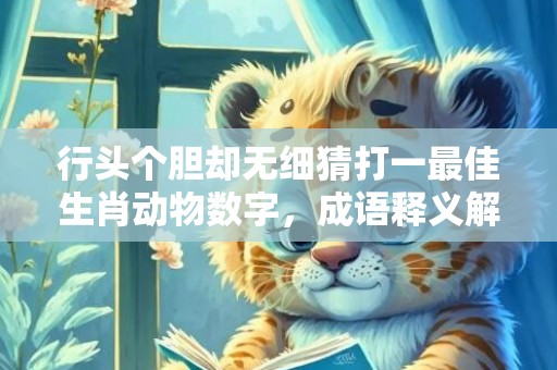 行头个胆却无细猜打一最佳生肖动物数字，成语释义解释落实