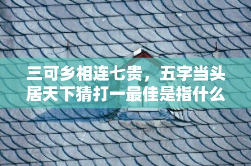 三可乡相连七贵，五字当头居天下猜打一最佳是指什么准确生肖动物，成语释义解释落实