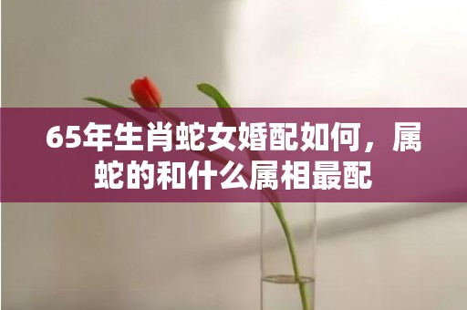 65年生肖蛇女婚配如何，属蛇的和什么属相最配
