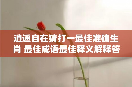 逍遥自在猜打一最佳准确生肖 最佳成语最佳释义解释答插图