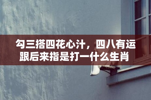 勾三搭四花心汁，四八有运跟后来指是打一什么生肖 “成语最佳释义解释答”插图