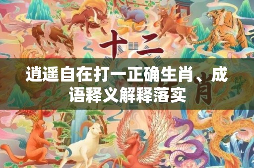 逍遥自在打一正确生肖、成语释义解释落实