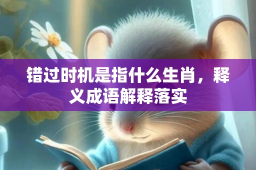 错过时机是指什么生肖，释义成语解释落实