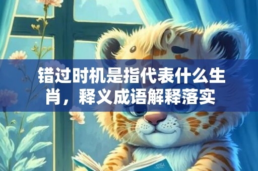  错过时机是指代表什么生肖，释义成语解释落实