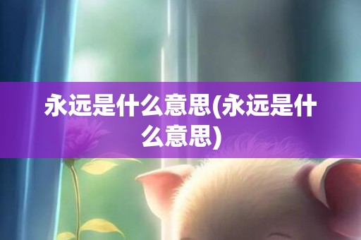 永远是什么意思(永远是什么意思)