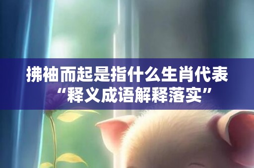 拂袖而起是指什么生肖代表“释义成语解释落实”