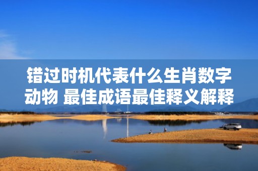 错过时机代表什么生肖数字动物 最佳成语最佳释义解释答