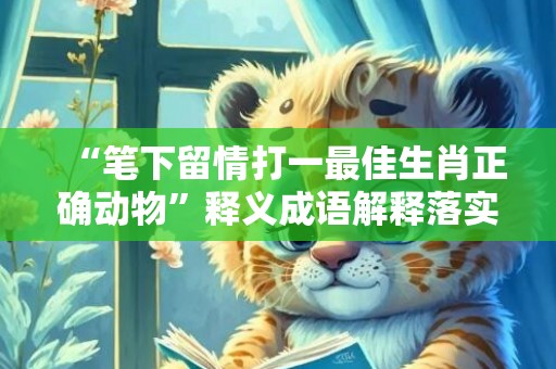“笔下留情打一最佳生肖正确动物”释义成语解释落实