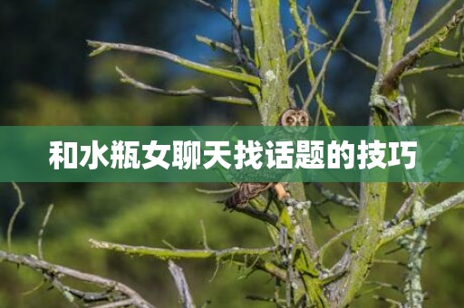 和水瓶女聊天找话题的技巧