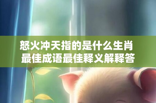 怒火冲天指的是什么生肖 最佳成语最佳释义解释答