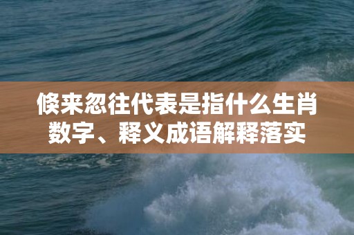 倏来忽往代表是指什么生肖数字、释义成语解释落实