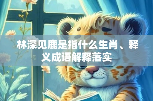  林深见鹿是指什么生肖、释义成语解释落实