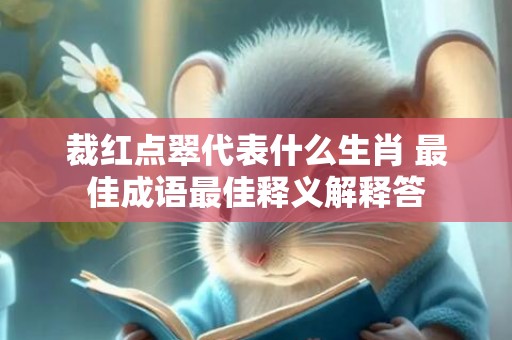 裁红点翠代表什么生肖 最佳成语最佳释义解释答