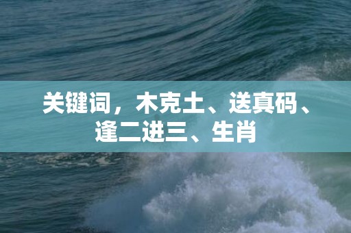关键词，木克土、送真码、逢二进三、生肖