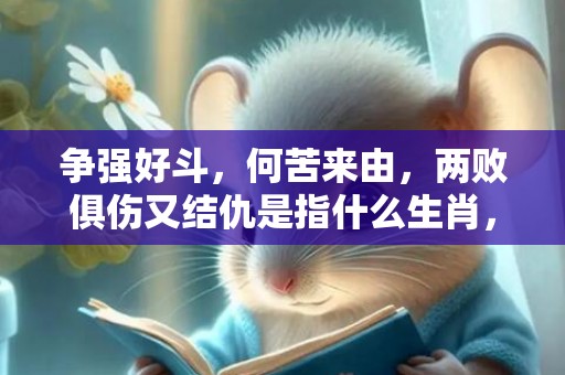 争强好斗，何苦来由，两败俱伤又结仇是指什么生肖，打一最佳生肖;释义成语解释落实