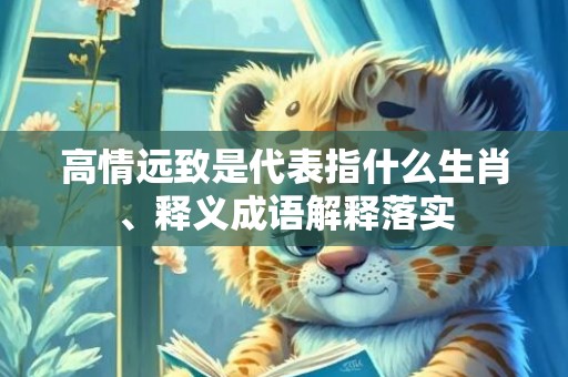 高情远致是代表指什么生肖、释义成语解释落实