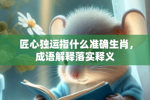  匠心独运指什么准确生肖，成语解释落实释义