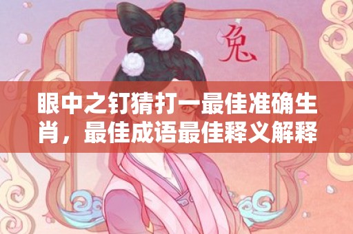 眼中之钉猜打一最佳准确生肖，最佳成语最佳释义解释答