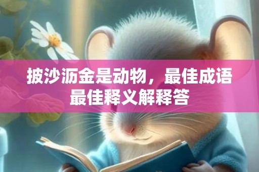 披沙沥金是动物，最佳成语最佳释义解释答