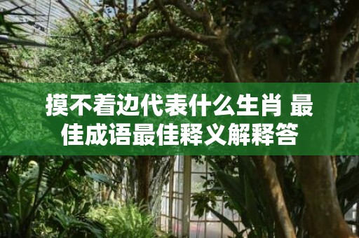 摸不着边代表什么生肖 最佳成语最佳释义解释答
