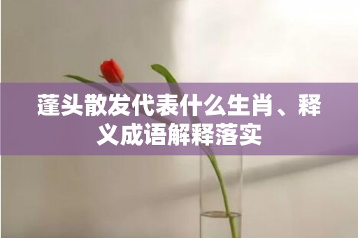 蓬头散发代表什么生肖、释义成语解释落实