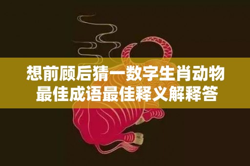 想前顾后猜一数字生肖动物 最佳成语最佳释义解释答
