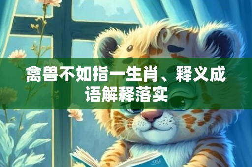 禽兽不如指一生肖、释义成语解释落实