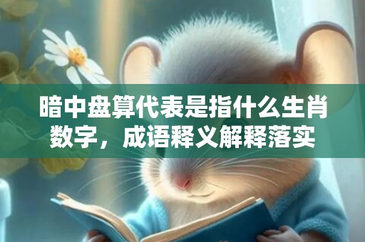 暗中盘算代表是指什么生肖数字，成语释义解释落实