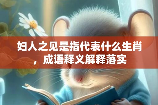 妇人之见是指代表什么生肖，成语释义解释落实