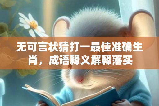 无可言状猜打一最佳准确生肖，成语释义解释落实