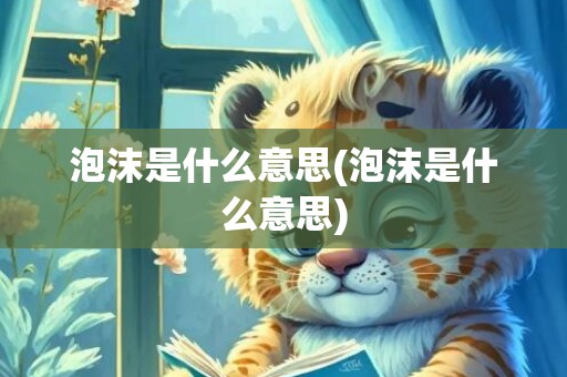 泡沫是什么意思(泡沫是什么意思)