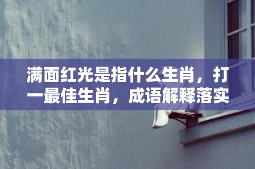 满面红光是指什么生肖，打一最佳生肖，成语解释落实释义