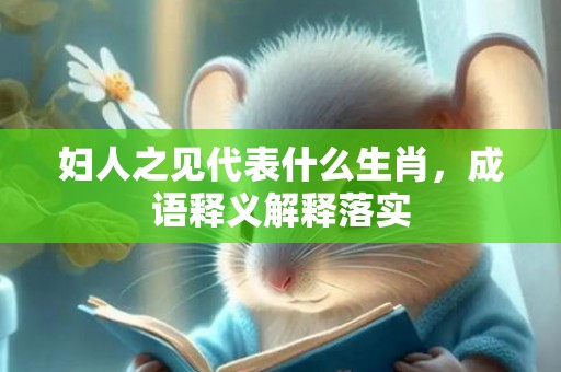 妇人之见代表什么生肖，成语释义解释落实