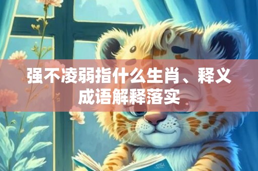 强不凌弱指什么生肖、释义成语解释落实