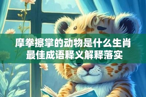 摩拳擦掌的动物是什么生肖 最佳成语释义解释落实