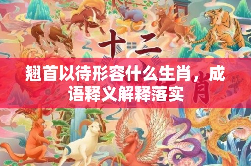 翘首以待形容什么生肖，成语释义解释落实